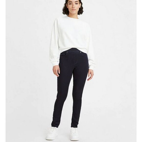 Levi's Pull-On Shaping Denim Jeggings Totally Shaping pull-on skinny SZ MP EUC - Picture 2 of 11